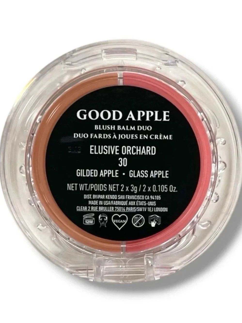 KAT VON D Good Apple Blush Balm Duo ~ 30 Elusive Orchard (Glass/Gilded Apple)